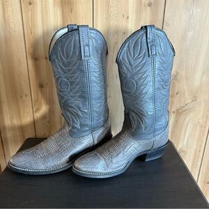 Acme Men's Western Cowboy Boots - Distressed Gray Made In USA size 9.5D